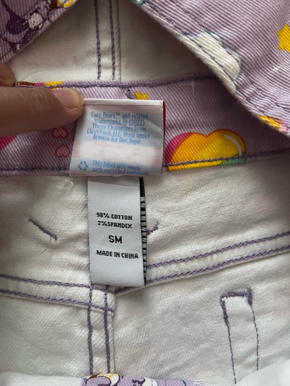 Care Bears Lavender Shortalls SZ SM - Picture 8 of 9